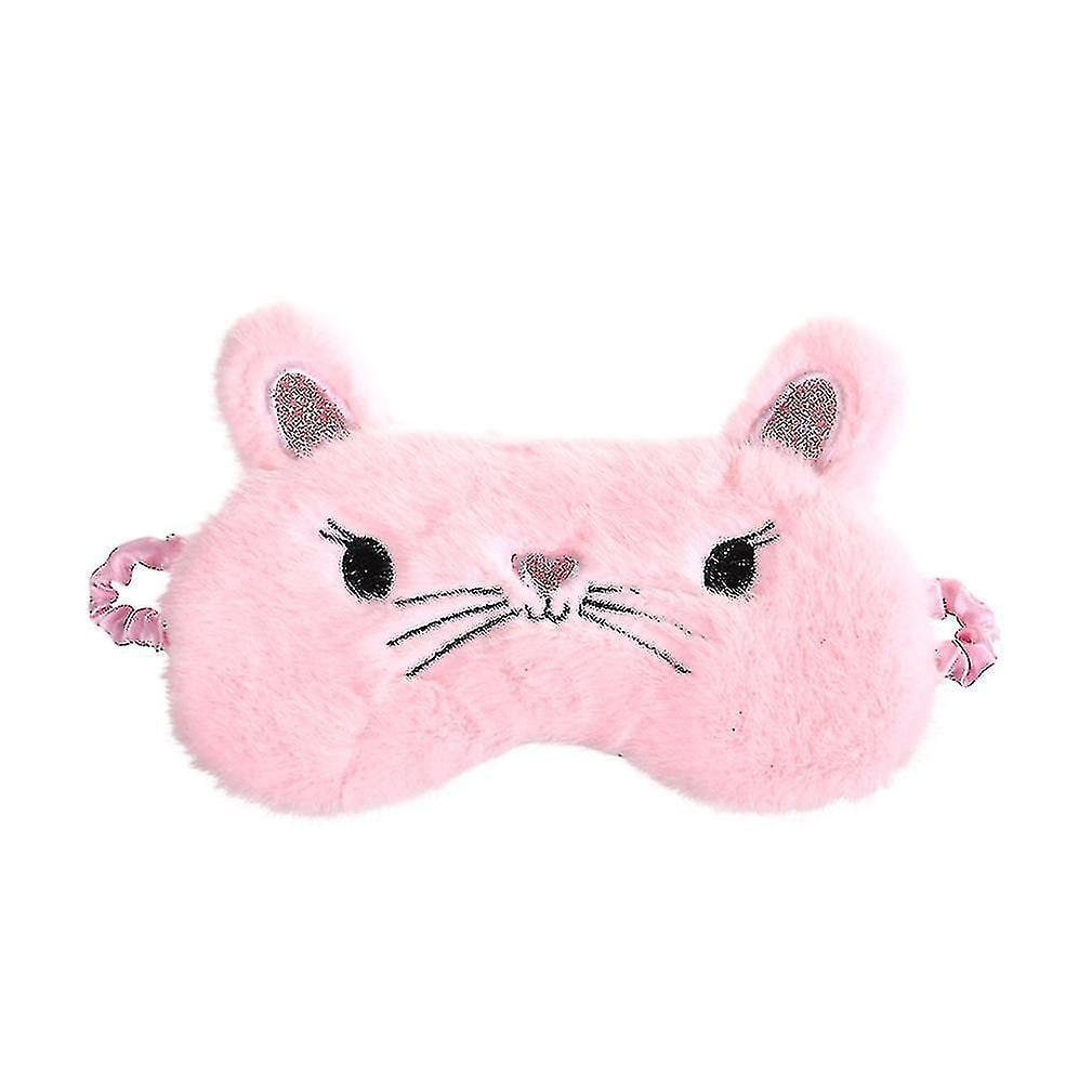 Cute Sleeping Mask| Kitty Cat Eye Mask| Plush Shading Eye Mask| Adorable Travel Girl Cute Eye Mask | Cute Eyepatch| Kawaii Blindfold