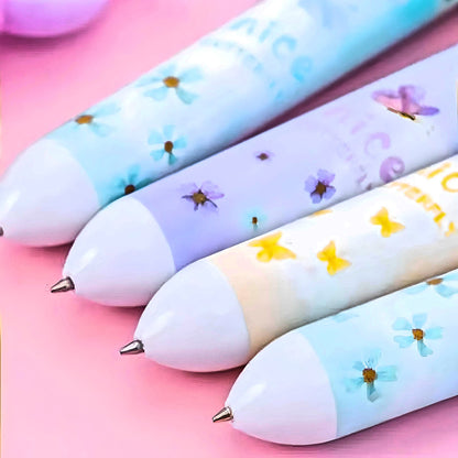 Butterfly Pen | Multi Color Pens 10- in-1 | Stationery Gift | Kawaii Stationery| Cute Pens | Novelty Pen | Gifts for friends| Gifts for kids