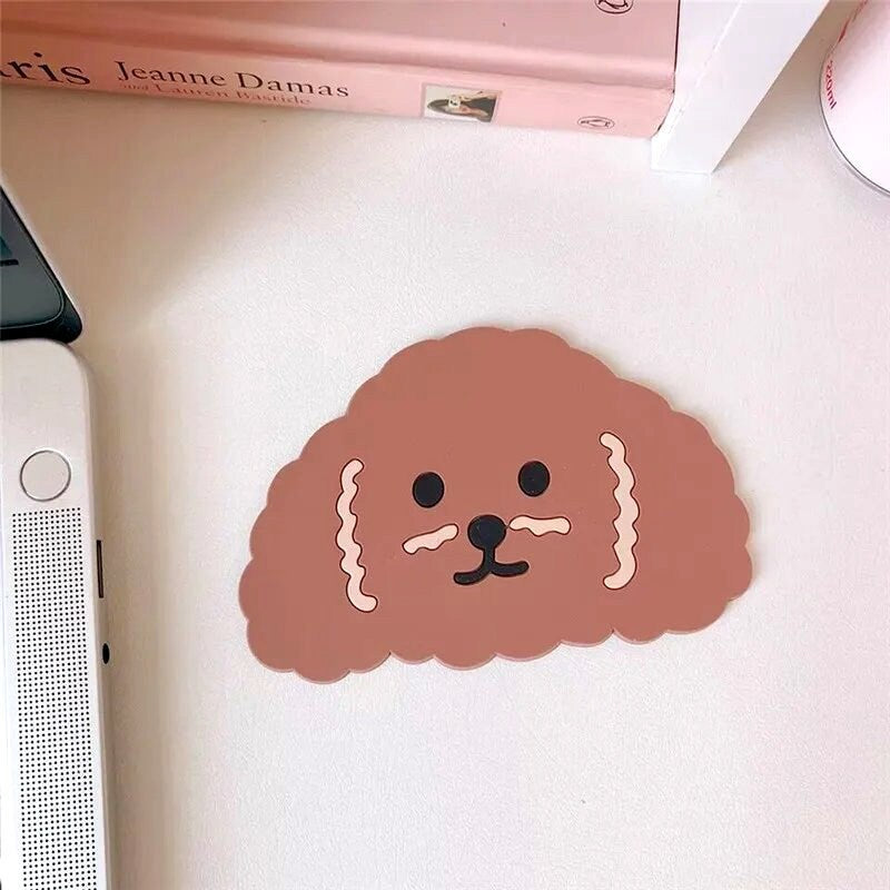 Kawaii Coaster, Creative Mini Cute Rabbit Water Coaster Silicone Cute Cartoon Table Mat