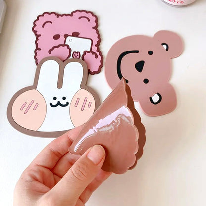 Kawaii Coaster, Creative Mini Cute Rabbit Water Coaster Silicone Cute Cartoon Table Mat