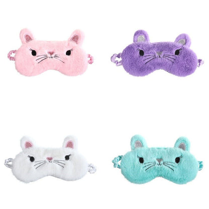 Cute Sleeping Mask| Kitty Cat Eye Mask| Plush Shading Eye Mask| Adorable Travel Girl Cute Eye Mask | Cute Eyepatch| Kawaii Blindfold