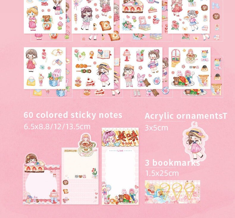 95 Pcs DIY Journaling Set, GIFT for Her, Bunny Stationery, Gift for Tweens and Teens, Holiday Activity Kit, Craft Box for Kids, Scrapbooking