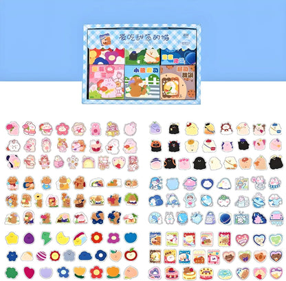 300 Pcs Kawaii Stickers, Cute Stickers for Journal, Stickers for Scrapbook, DIY Crafts, Animal Stickers, Journal Supplies, Cute Gifts for Ki