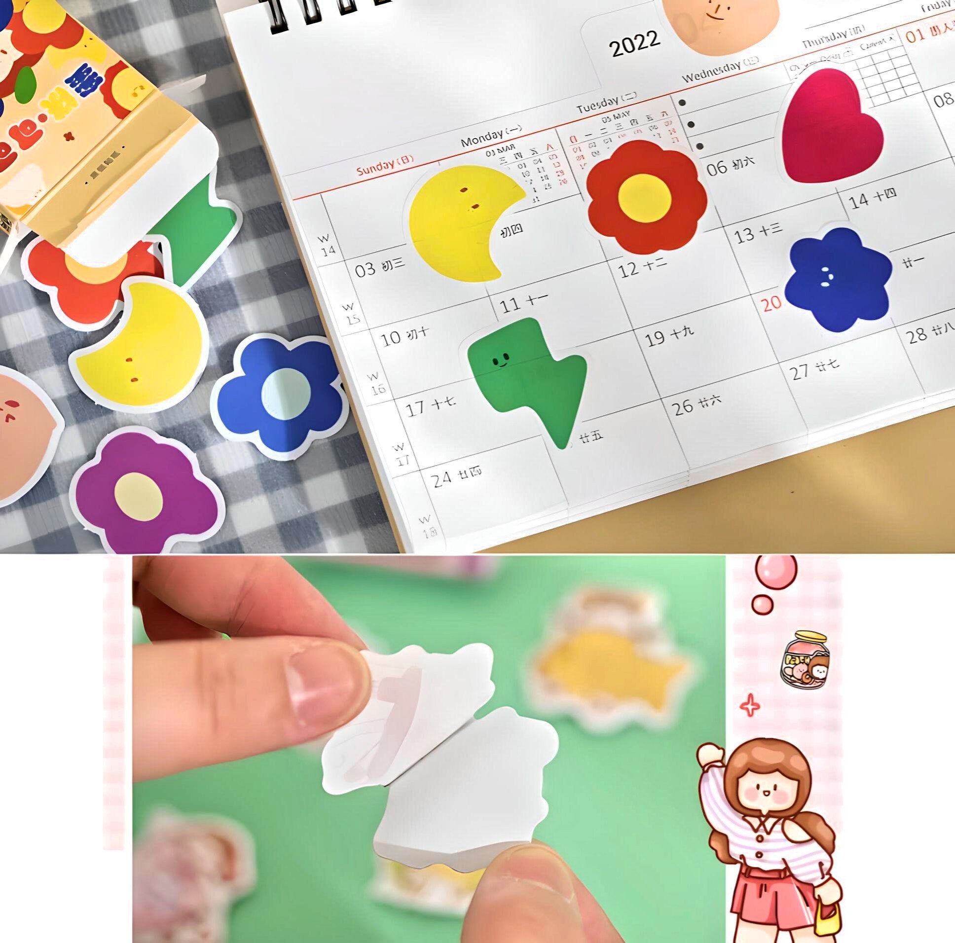 300 Pcs Kawaii Stickers, Cute Stickers for Journal, Stickers for Scrapbook, DIY Crafts, Animal Stickers, Journal Supplies, Cute Gifts for Ki