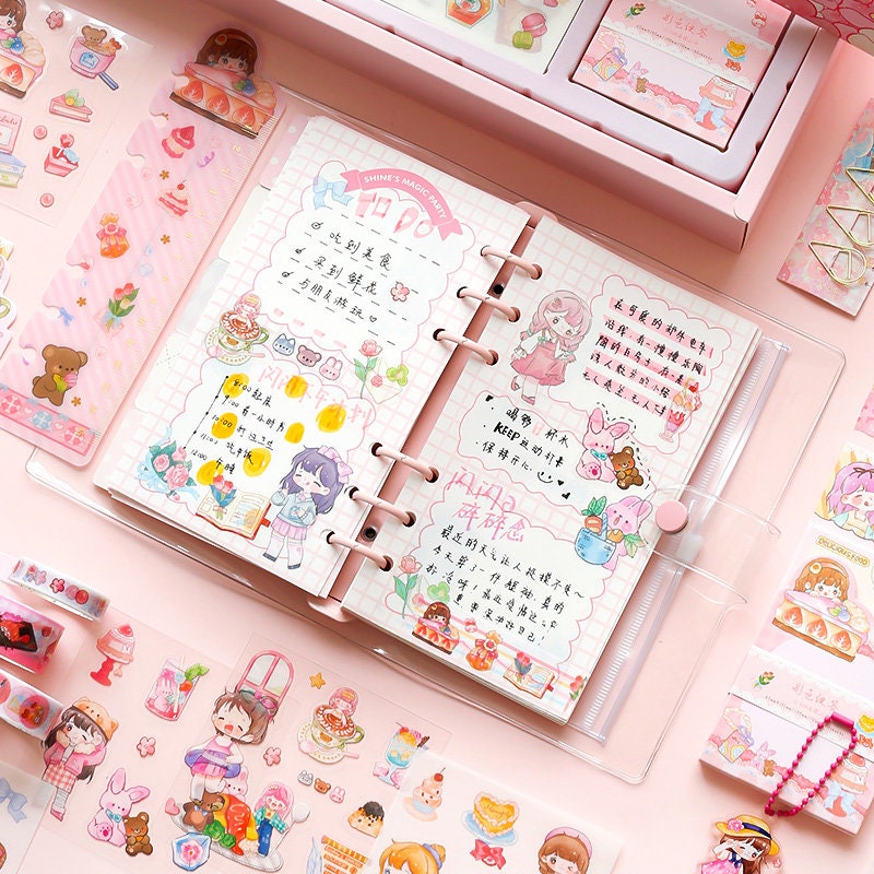 95 Pcs DIY Journaling Set, GIFT for Her, Bunny Stationery, Gift for Tweens and Teens, Holiday Activity Kit, Craft Box for Kids, Scrapbooking