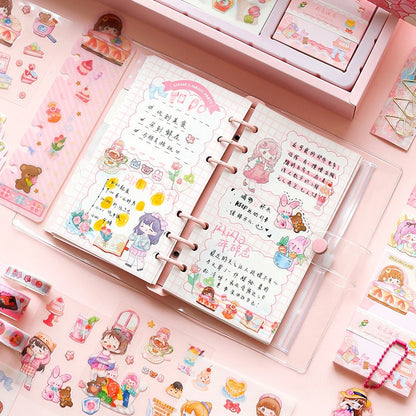 95 Pcs DIY Journaling Set, GIFT for Her, Bunny Stationery, Gift for Tweens and Teens, Holiday Activity Kit, Craft Box for Kids, Scrapbooking