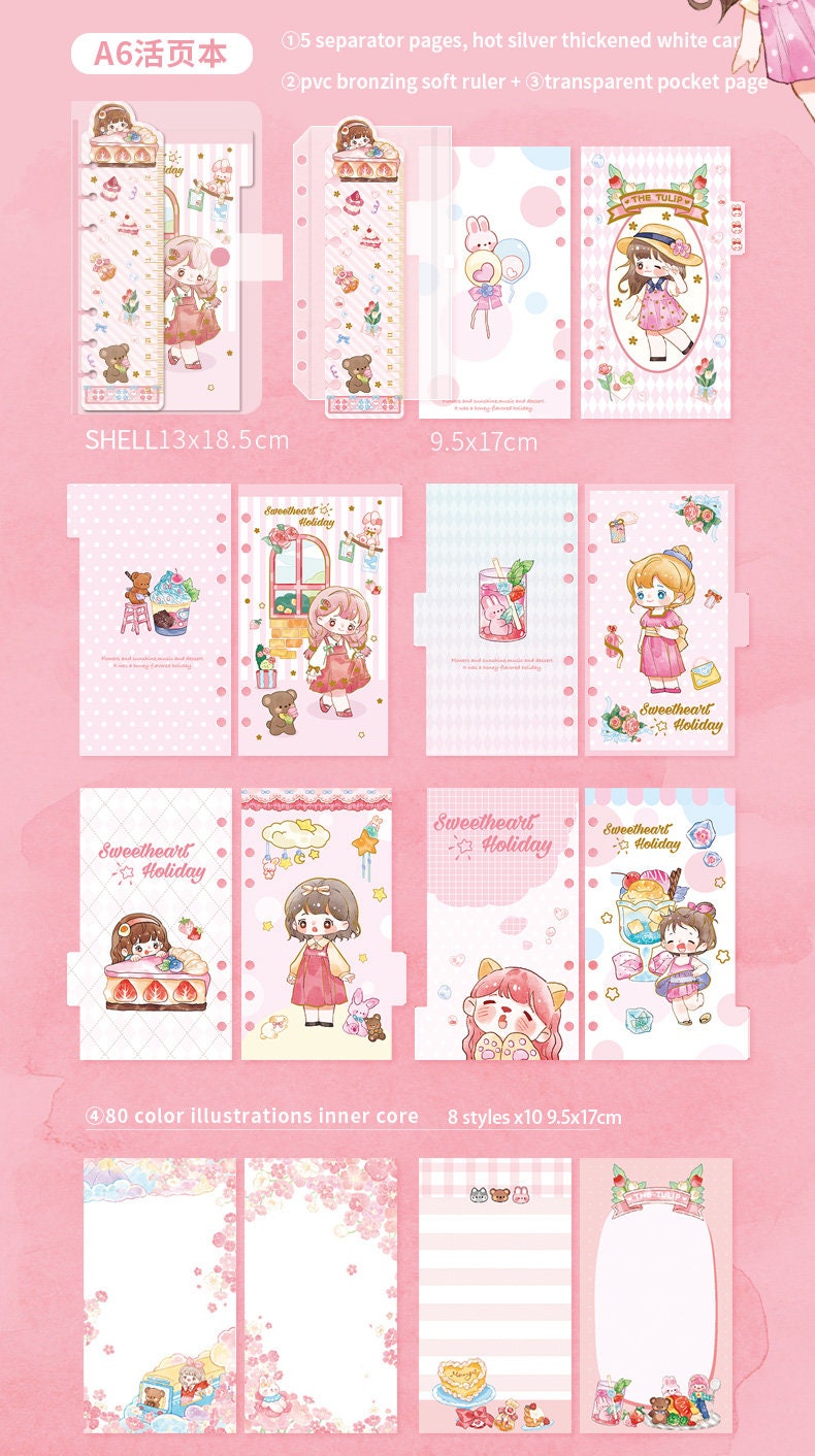 95 Pcs DIY Journaling Set, GIFT for Her, Bunny Stationery, Gift for Tweens and Teens, Holiday Activity Kit, Craft Box for Kids, Scrapbooking