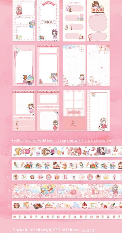 95 Pcs DIY Journaling Set, GIFT for Her, Bunny Stationery, Gift for Tweens and Teens, Holiday Activity Kit, Craft Box for Kids, Scrapbooking