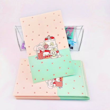 4Pcs Cute Kawaii Paper Sweet Favour Bags Buffet Gift Shop, Party Bags, Cartoon Kraft Paper Bag