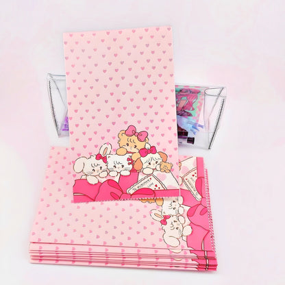 4Pcs Cute Kawaii Paper Sweet Favour Bags Buffet Gift Shop, Party Bags, Cartoon Kraft Paper Bag