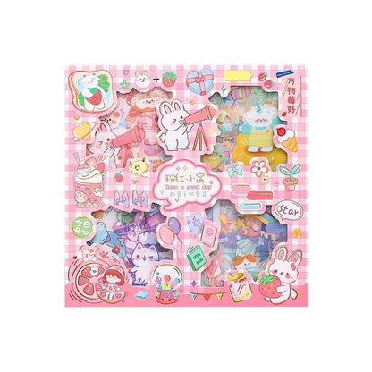 Cute Stickers Set 32 Pcs for Journal Scrapbook Stickers Decal Waterproof Stickers for Diary and Crafts
