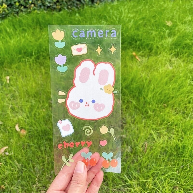Set of 4 Cute Sticker Sheets, Kawaii Stickers Set, Journal Supplies, Stickers for Scrapbooking, Waterproof Sticker Sheet, Animal Stickers