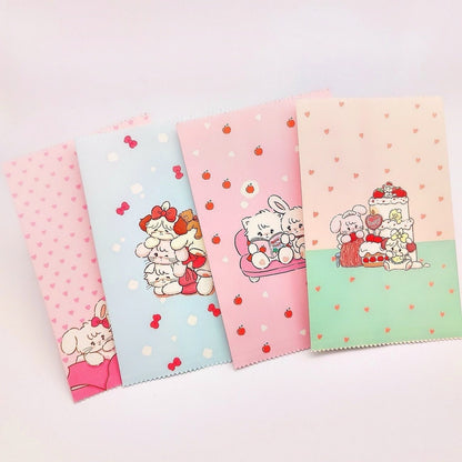 4Pcs Cute Kawaii Paper Sweet Favour Bags Buffet Gift Shop, Party Bags, Cartoon Kraft Paper Bag
