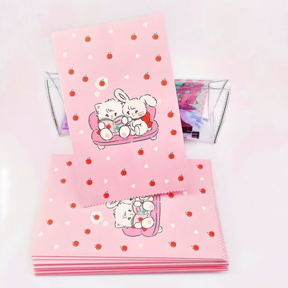 4Pcs Cute Kawaii Paper Sweet Favour Bags Buffet Gift Shop, Party Bags, Cartoon Kraft Paper Bag