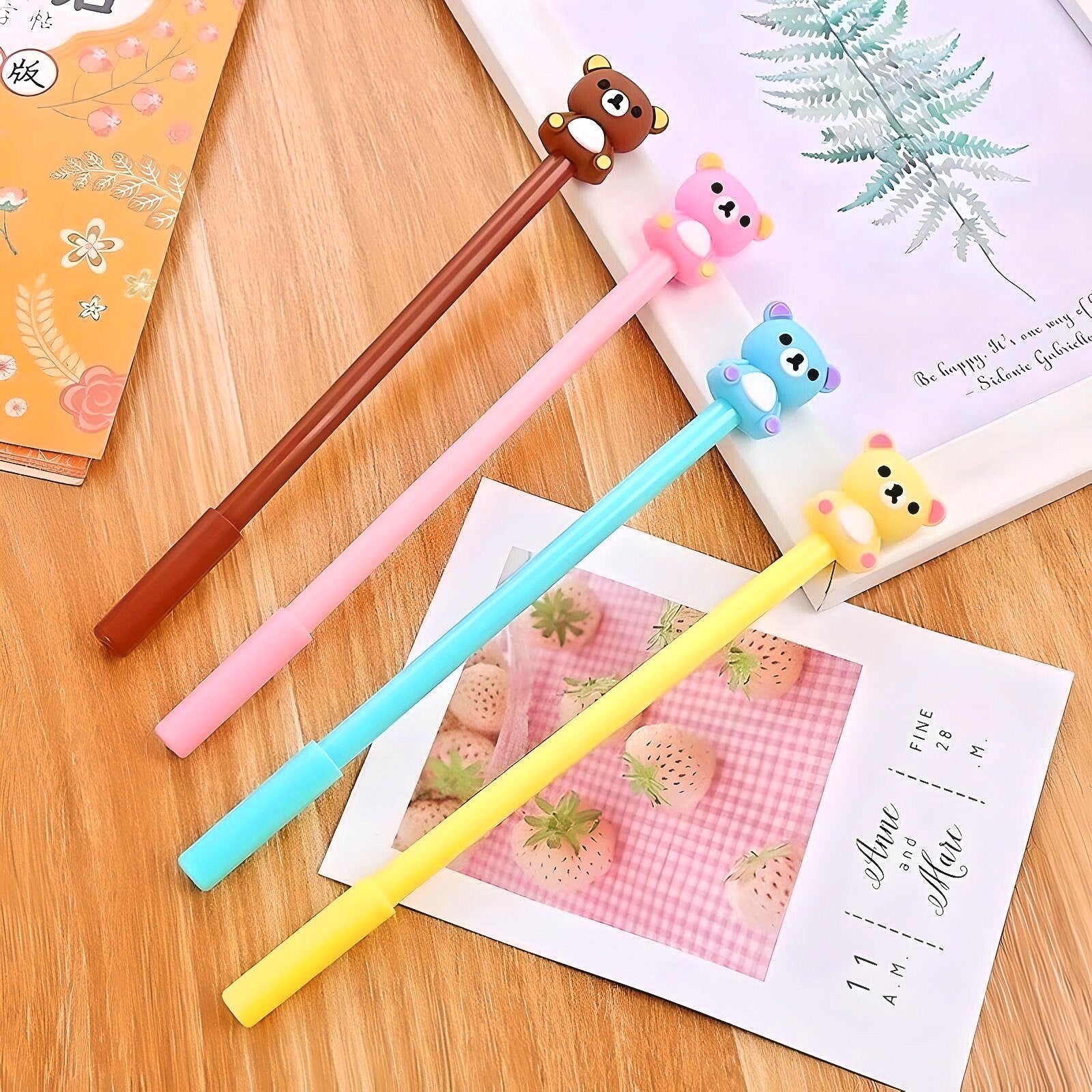 Kawaii Bear Pen, Cute Stationery Gift l, Kawaii Stationery, Cute Pens, Novelty Pen, Gifts for friends, Gifts for girls
