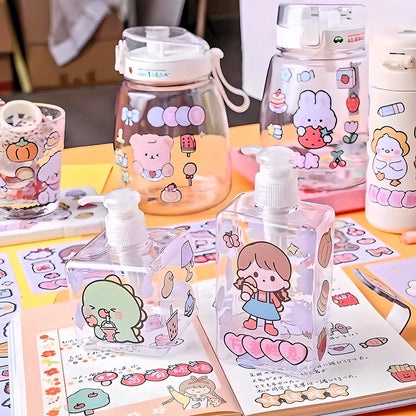 Kawaii Stickers Sheet for Bullet Journal Scrapbooking DIY Diary Planner Korean stationary Bunny Stickers Animal Stickers Highlighter