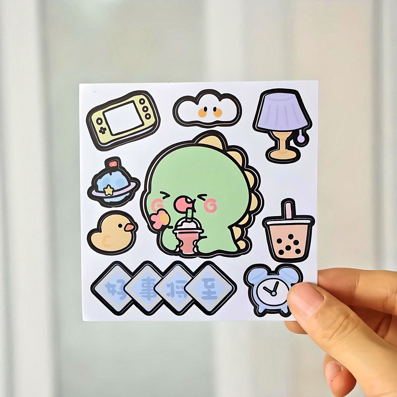 Kawaii Stickers Sheet for Bullet Journal Scrapbooking DIY Diary Planner Korean stationary Bunny Stickers Animal Stickers Highlighter