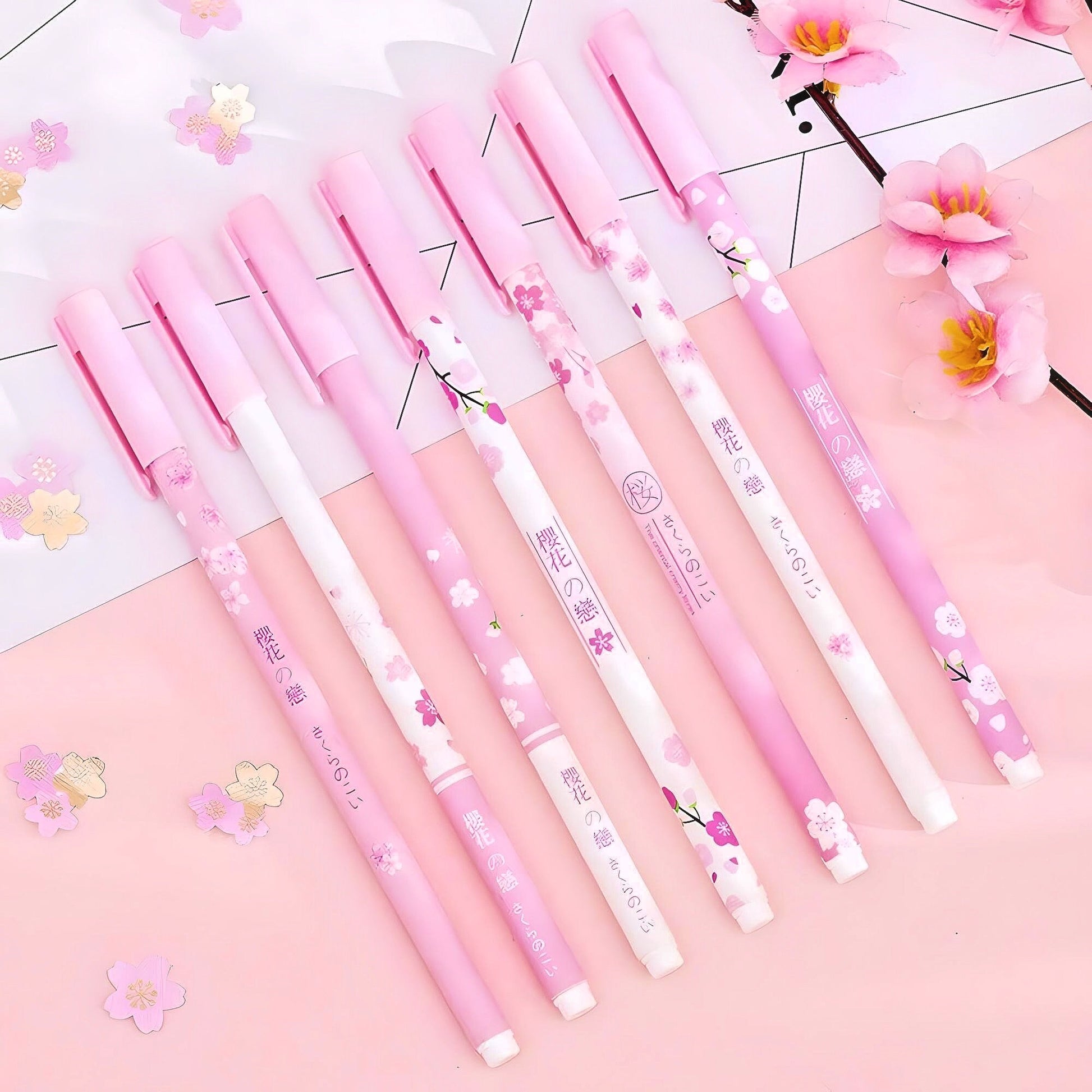 24 Pcs Cute Pens Set |Cute Stationery| Birthday Party Bag |0.5mm blue gel ink| Kawaii pen | Wholesale School Supplies Office Stationery Haul