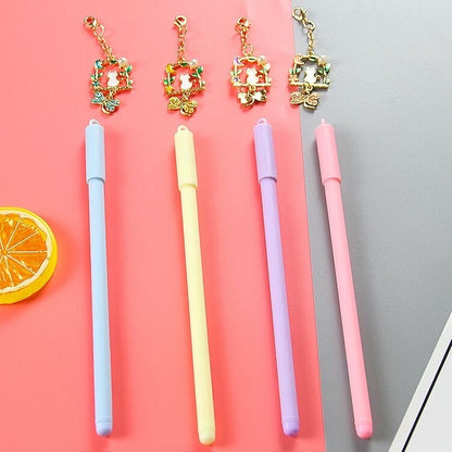 Cute Gel Pen | Dragonfly Cat Pendant Pen| Creative Pens| Cute School Supplies| Office Stationery