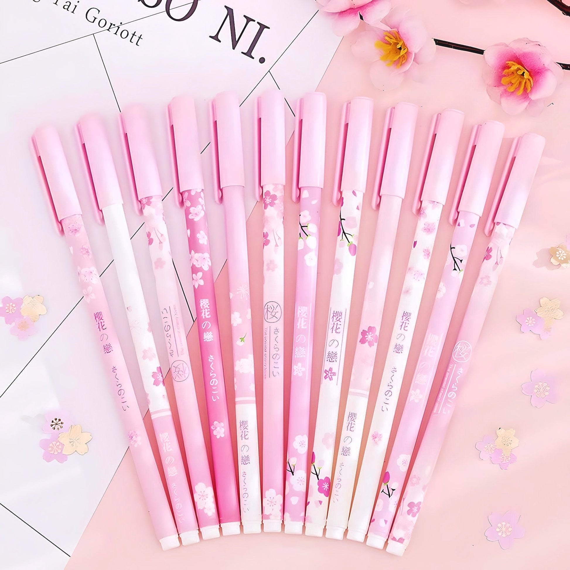 24 Pcs Cute Pens Set |Cute Stationery| Birthday Party Bag |0.5mm blue gel ink| Kawaii pen | Wholesale School Supplies Office Stationery Haul