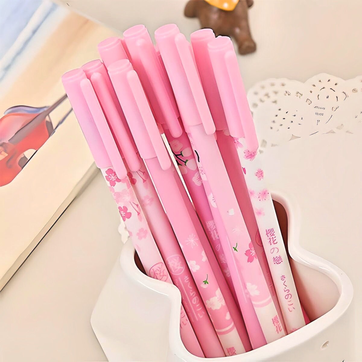 24 Pcs Cute Pens Set |Cute Stationery| Birthday Party Bag |0.5mm blue gel ink| Kawaii pen | Wholesale School Supplies Office Stationery Haul