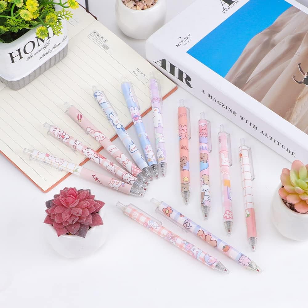 6 Cute Pens for Kawaii Lovers - 0.5mm Gel Pen Set | Anime Stationery | Cute School Supplies | Gifts for Girls | Japanese Stationary